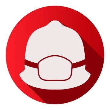 Flat icons of fireman helmet vector illustration Stock Illustration