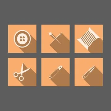 Flat icons for handmade Stock Illustration