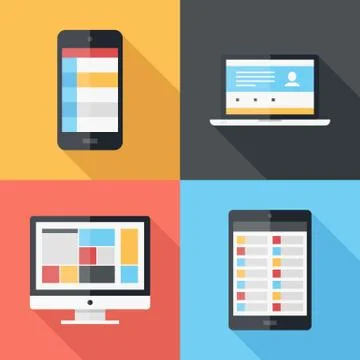 Flat icons Stock Illustration