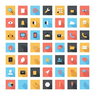 Flat icons Stock Illustration