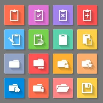 Flat icons Illustrazione stock