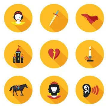 Flat icons Othello Stock Illustration