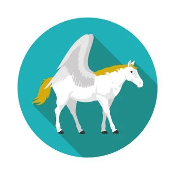 Flat  icons Pegasus Stock Illustration