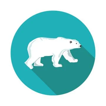Flat  icons polar bear Stock Illustration