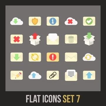 Flat icons set  Illustrazione stock