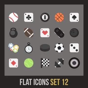 Flat icons set  Stock Illustration
