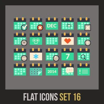 Flat icons set  Illustrazione stock