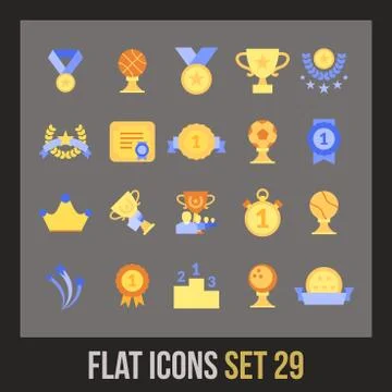 Flat icons set  Stock-Illustration
