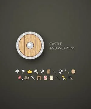 Flat icons set  Stock Illustration