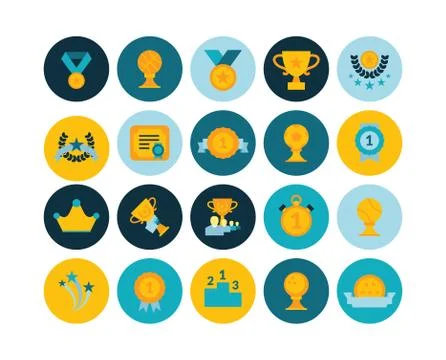 Flat icons set Stock Illustration