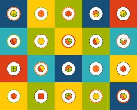 Flat icons set Stock Illustration