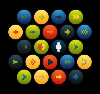 Flat icons set Stock Illustration