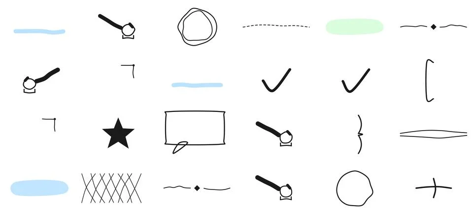 Flat icons set of simple office and communication symbols Illustrazione stock