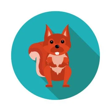 Flat  icons squirrel Stock Illustration