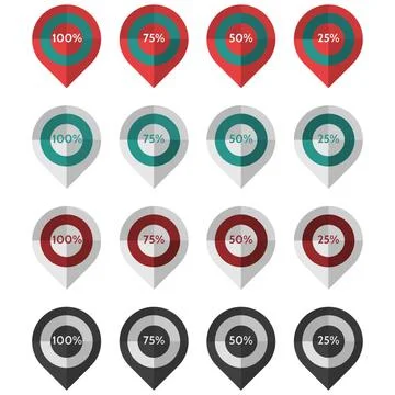 Flat icons vector collection for marker preloaders. Set of colored flat ve... 스톡 사진