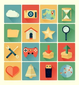 Flat icons web set イラスト素材