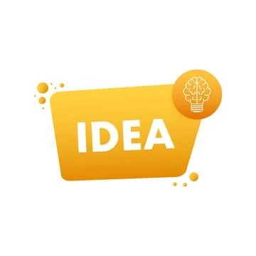 Flat idea for concept design. Lightbulb icon. Idea, solution, business, strategy Illustrazione stock