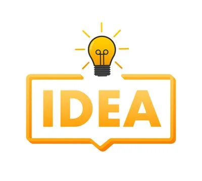 Flat idea for concept design. Lightbulb icon. Idea, solution, business, strategy Illustrazione stock