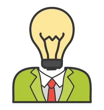 Flat idea generation icon, vector design. Stock Illustration