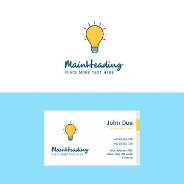 Flat Idea  Logo and Visiting Card Template. Busienss Concept Logo Design イラスト素材