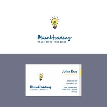 Flat Idea Logo and Visiting Card Template. Busienss Concept Logo Design Stockillustratie