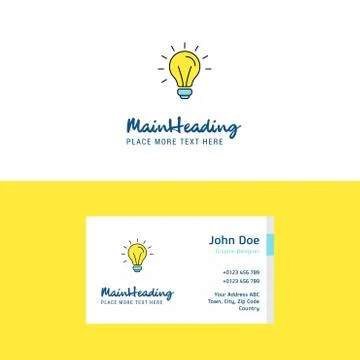Flat Idea Logo and Visiting Card Template. Busienss Concept Logo Design 스톡 일러스트