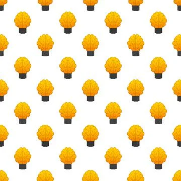 Flat idea pattern for concept design. Lightbulb icon. Idea, solution, business 스톡 일러스트