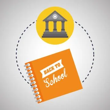Flat illustration about back to school design, education related Stockillustratie