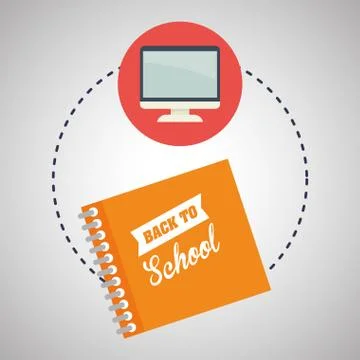 Flat illustration about back to school design, education related イラスト素材