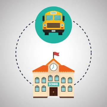 Flat illustration about back to school design, education related Stockillustratie