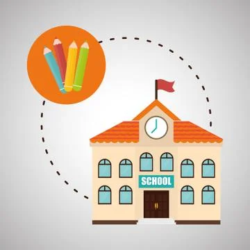 Flat illustration about back to school design Stock Illustration