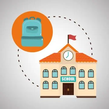 Flat illustration about back to school design 库存插图