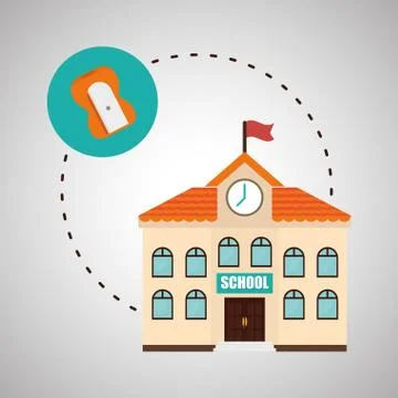 Flat illustration about back to school design Illustrazione stock