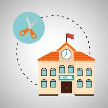 Flat illustration about back to school design 스톡 일러스트