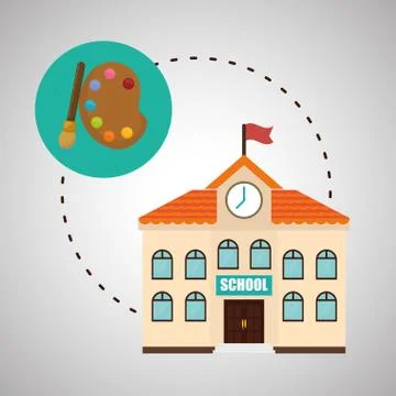 Flat illustration about back to school design Stockillustratie