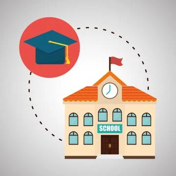 Flat illustration about back to school design 库存插图