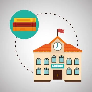 Flat illustration about back to school design 库存插图