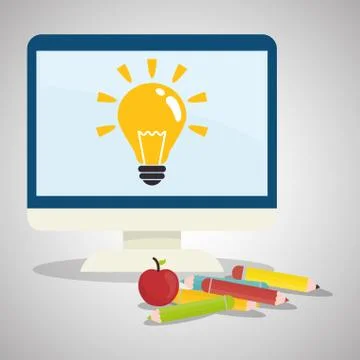 Flat illustration about back to school design 库存插图