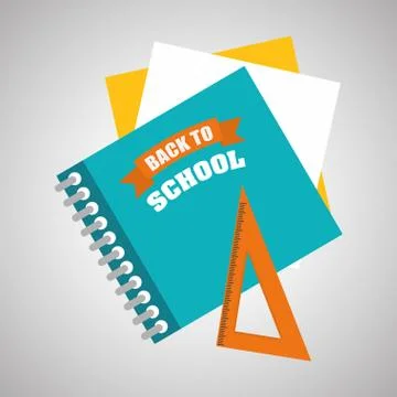 Flat illustration about back to school design Illustrazione stock