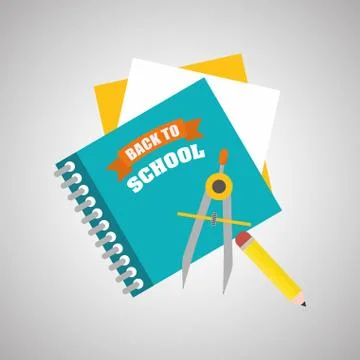 Flat illustration about back to school design Stock Illustration