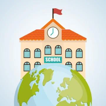 Flat illustration about back to school design, education related 스톡 일러스트