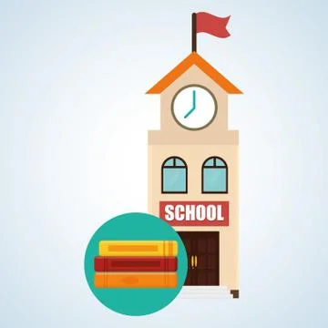 Flat illustration about back to school design, education related Stockillustratie