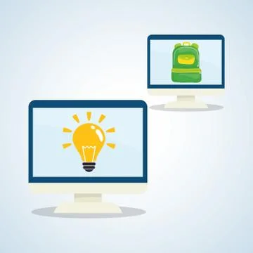 Flat illustration about back to school design, education related 스톡 일러스트