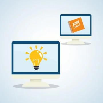 Flat illustration about back to school design, education related 스톡 일러스트