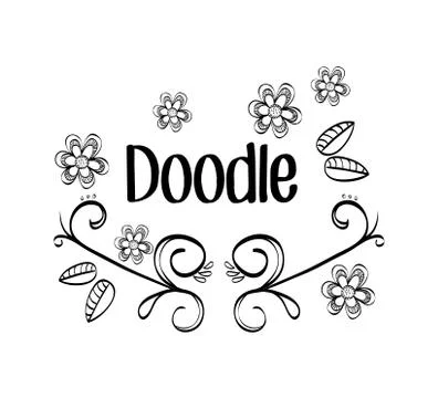 Flat illustration about Doodle design イラスト素材