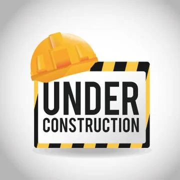Flat illustration about under construction design. road sign Stock Illustration