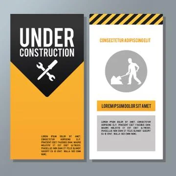 Flat illustration about under construction design. road sign Stock Illustration