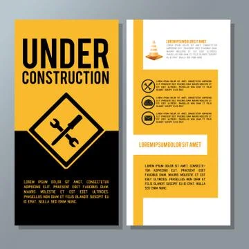 Flat illustration about under construction design. road sign Illustrazione stock
