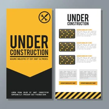 Flat illustration about under construction design. road sign Illustrazione stock