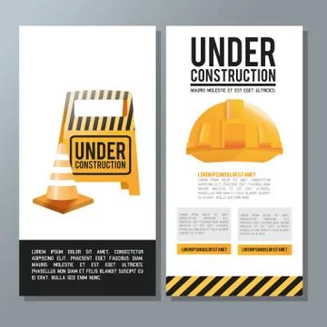 Flat illustration about under construction design. road sign Illustrazione stock